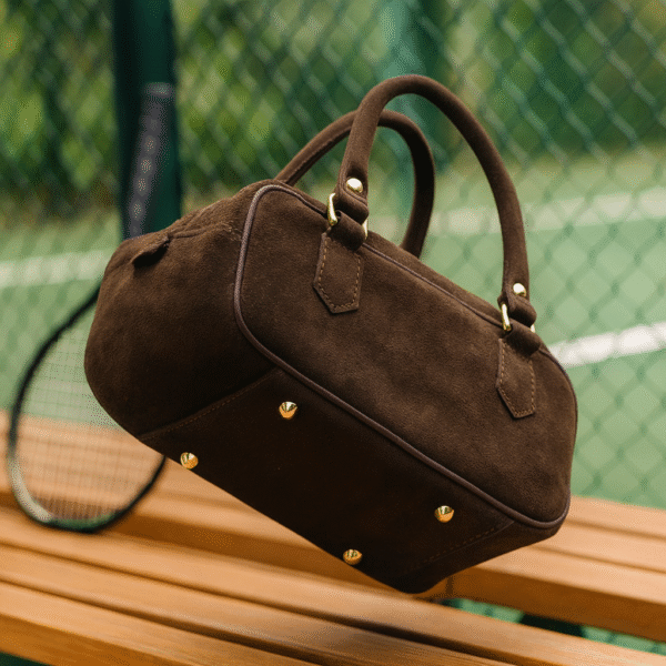 Verstos odos nedidelė rankinė - "Pija" - ruda - šokolado atspalvis