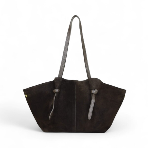 Tamsiai ruda versta odinė rankinė „Velina“ – espresso atspalvio, talpi ir universali