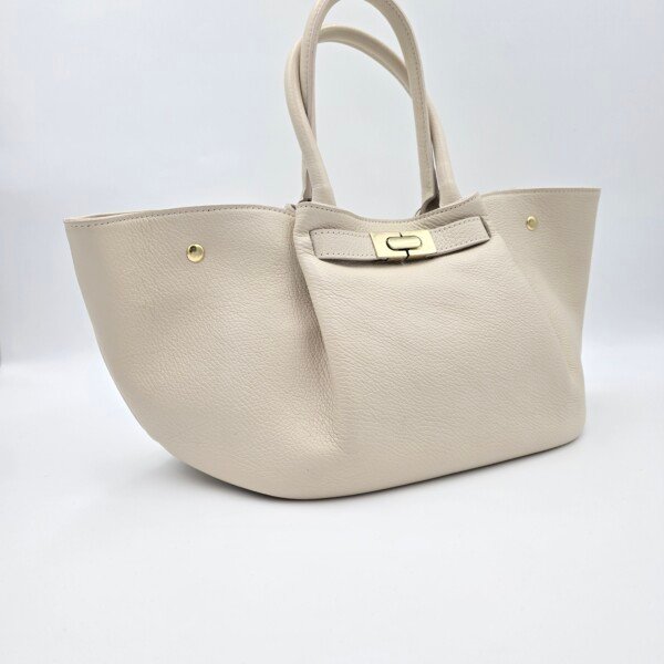 Moteriška odinė rankinė „Franka” – Kreminė (ivory)